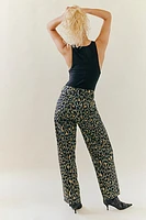 We The Free Jordy Leopard High-Rise Straight Pants