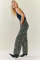 We The Free Jordy Leopard High-Rise Straight Pants