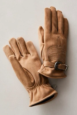 Distressed Leather Western Gloves