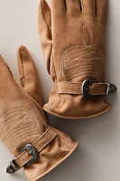 Distressed Leather Western Gloves