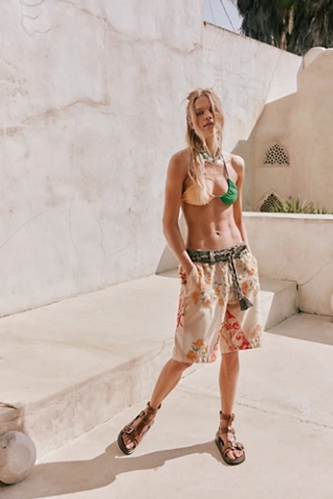 Augusta Embroidered Pull-On Shorts