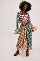 Prairie Plaid Maxi Dress Set