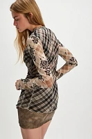 We The Free Chloe Printed Mesh Top