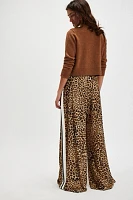 Norma Kamali Elephant Leopard Boyfriend Pants