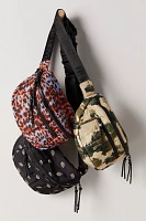 Quilted Print Sling Bag