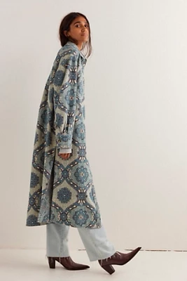 We The Free Brick Lane Jacquard Maxi Shirt Jacket