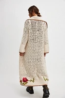 FP One Brinley Crochet Maxi Cardi