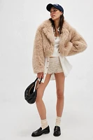 Paris Cropped Faux Fur Jacket