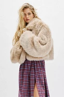 Paris Cropped Faux Fur Jacket