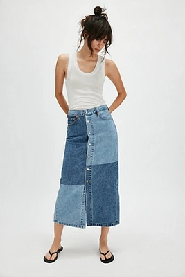 Levi's Button Patch Midi Skirt