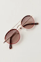 Bradley Round Aviator Sunglasses