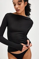 Big Love Rib Off The Shoulder Long Sleeve