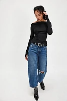 Big Love Rib Off The Shoulder Long Sleeve