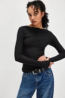 Big Love Rib Off The Shoulder Long Sleeve