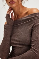 Big Love Rib Off The Shoulder Long Sleeve