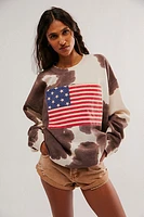 Tricia Fix Hand-Dyed Cowboy USA Crewneck