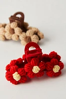 Sailor Crochet Flower Claw Clip