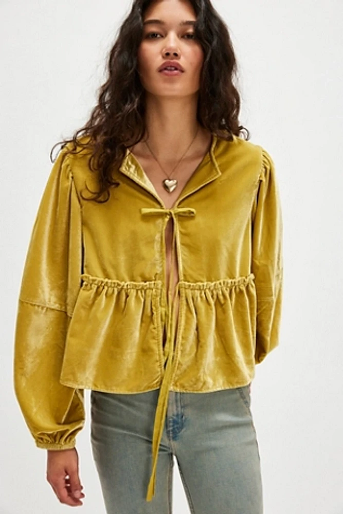 Brunch Babe Velvet Blouse