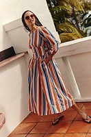 Serena Striped Midi