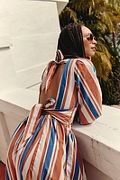 Serena Striped Midi