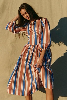 Serena Striped Midi