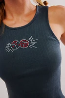 Heart Dice Pointelle Tank