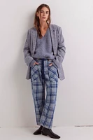 We The Free Moxie Plaid Pull-On Barrel Jeans