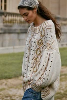 Gilded Cable Embellished Sweater