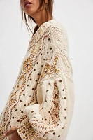 Gilded Cable Embellished Sweater