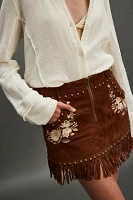 FP x Understated Leather Embroidered Studded Skirt