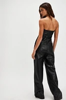 SER.O.YA Zoe Vegan Leather Jumpsuit