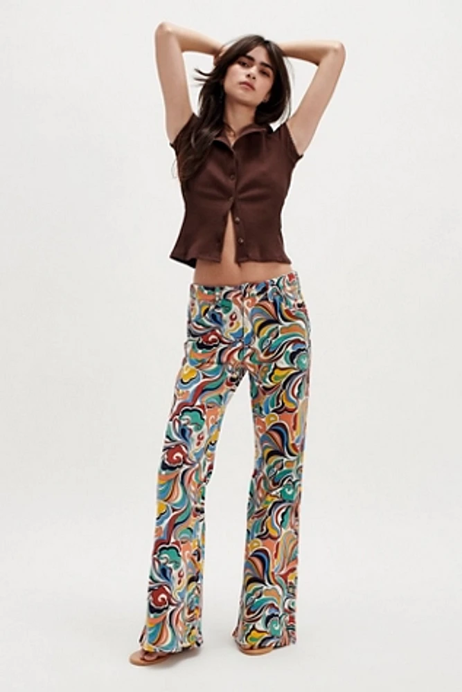 Wrangler High-Rise Printed Flare Jeans