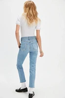 MOTHER The Pixie Dazzler Ankle Fray Jeans