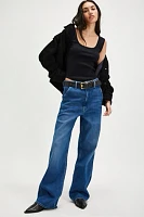 MOTHER The Major Zip Sneak Jeans