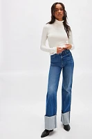 MOTHER The Hustler Roller Heel Cuff Jeans