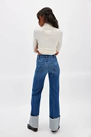 MOTHER The Hustler Roller Heel Cuff Jeans