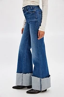 MOTHER The Hustler Roller Heel Cuff Jeans