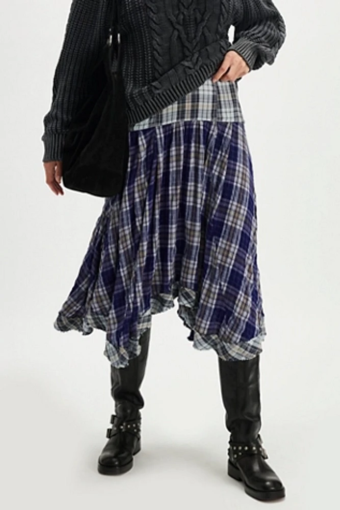 Whitestone Plaid Midi Skirt