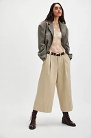 Maude Wide Cropped Chino Trousers