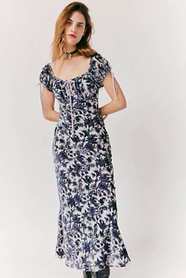 Fawna Floral Burnout Midi Dress