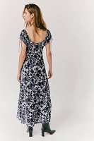 Fawna Floral Burnout Midi Dress