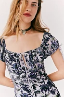 Fawna Floral Burnout Midi Dress