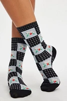 Country Gingham Crew Socks