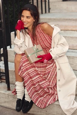 Nightingale Plaid Midi Dress