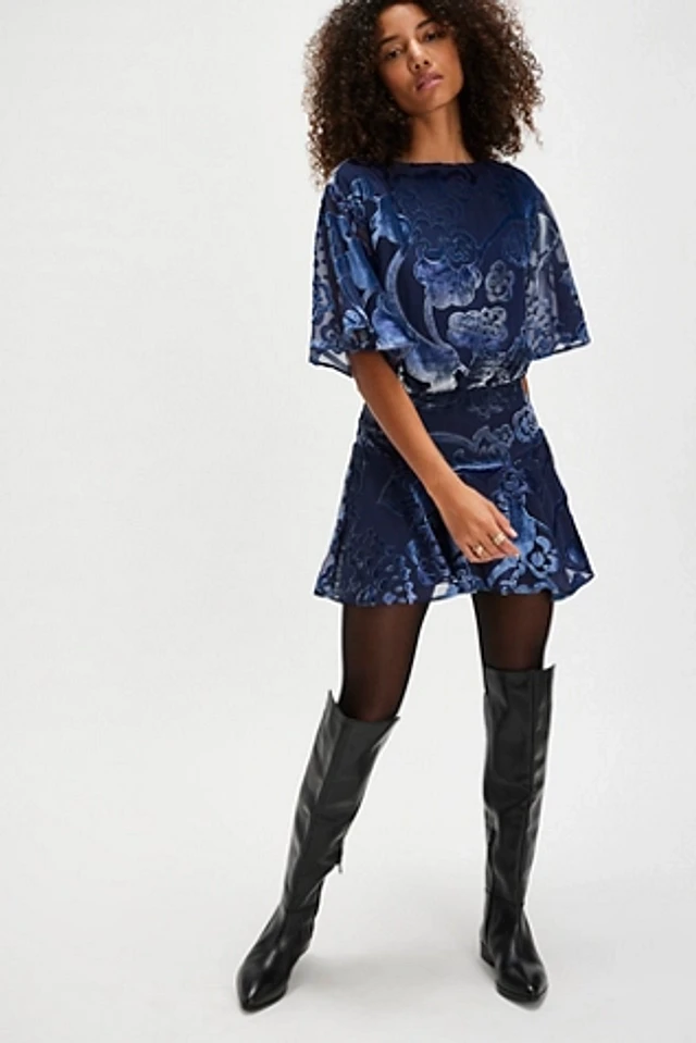 Free People Manuka Burnout Velvet Mini Dress at MarketFair Shoppes in  Princeton, NJ