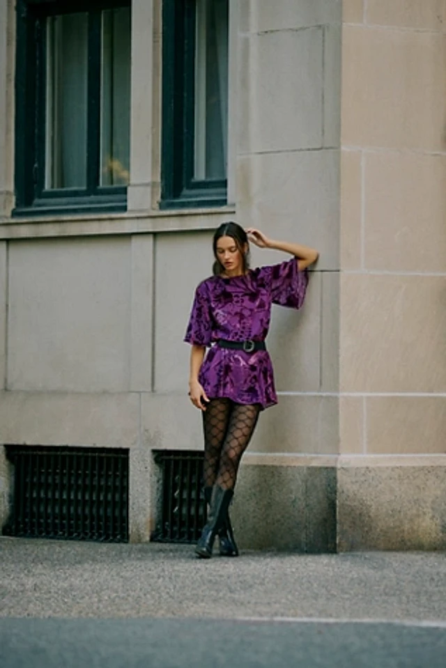 Free People Manuka Burnout Velvet Mini Dress at MarketFair Shoppes in  Princeton, NJ