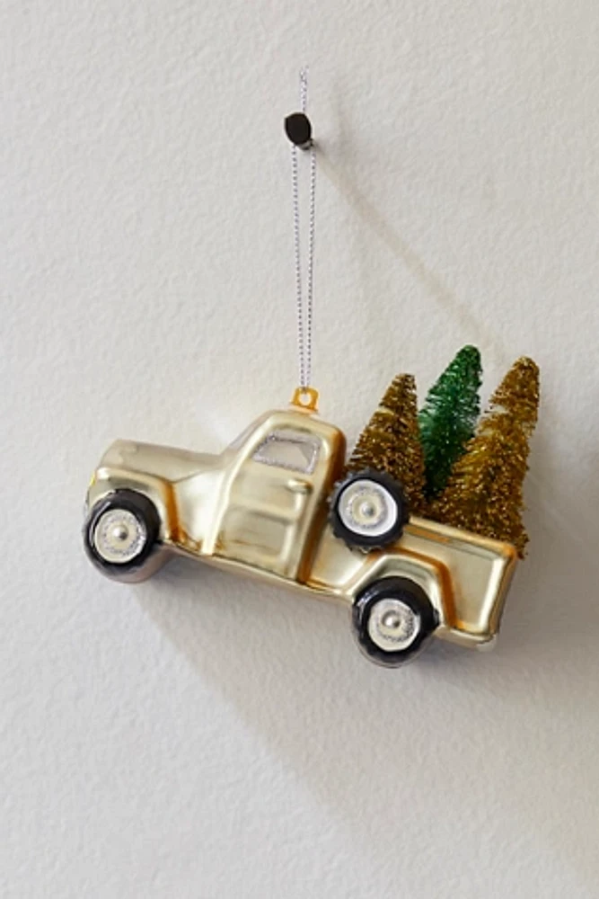 Pick Up Truck With Trees Ornament