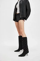 All Night Studded Kitten Boots