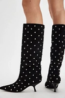 All Night Studded Kitten Boots