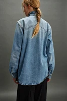 Understated Leather Horsey Denim Shirt